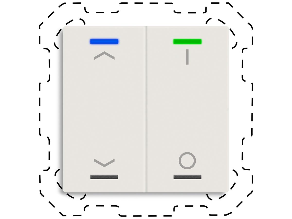 EB-Taster KNX RGBW MDT BE-TAL60T211.C1 2T/4B Temp.weiss matt "Jalousie"-"I/O"