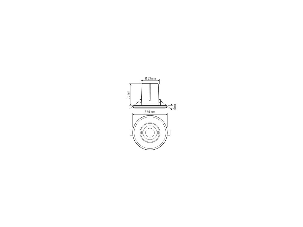 UP-Bewegungsmelder ESYLUX MD-FLAT-E 360i/8 RW, weiss