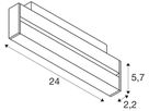 LED-Spot SLV IN-LINE 22 48V TRACK MOVE 7.3W 580lm 927 35° DALI 240×22mm weiss