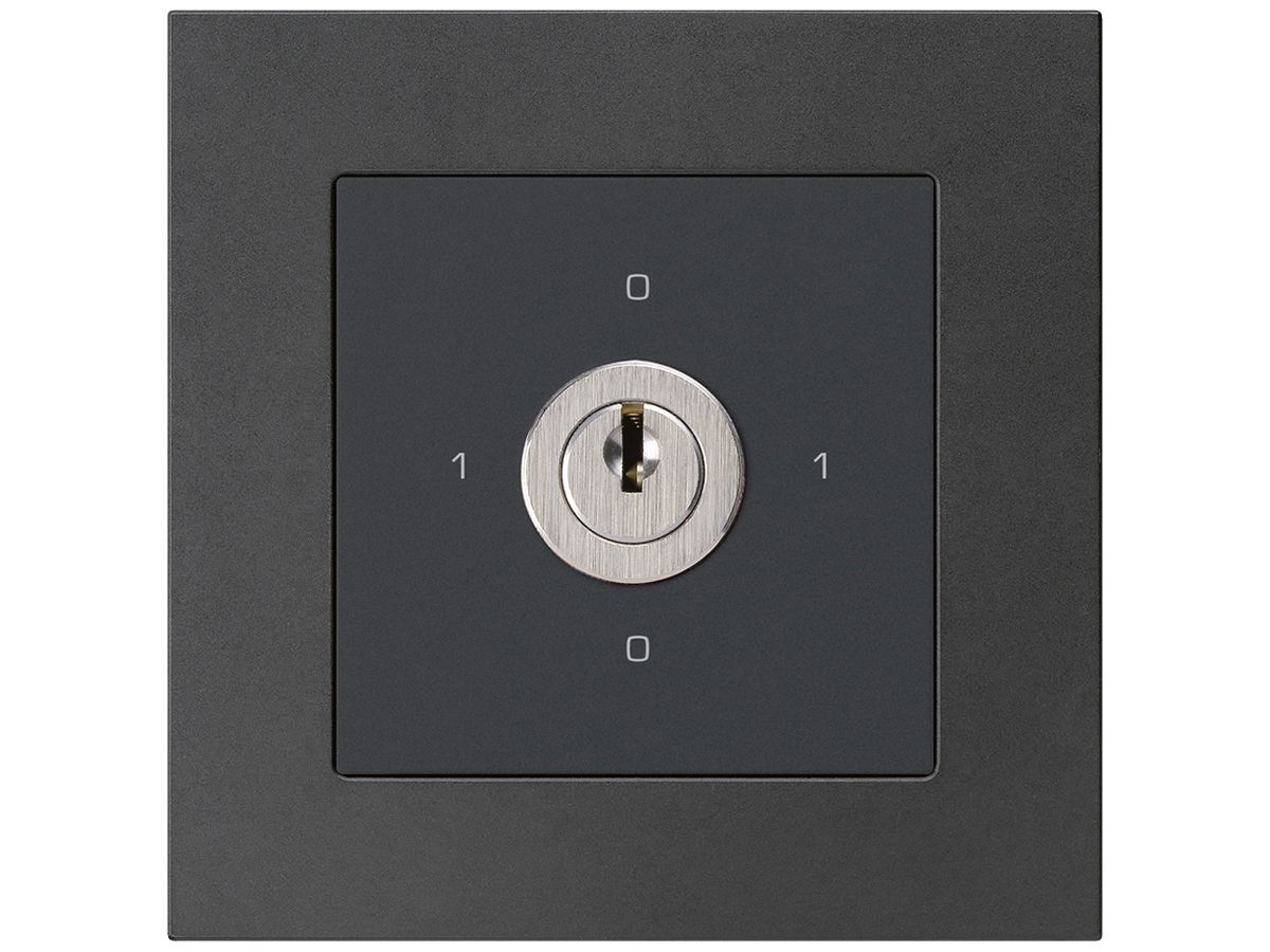 UP-Drehschalter kallysto.pro 0/3L schwarz mit Schloss Kaba 8