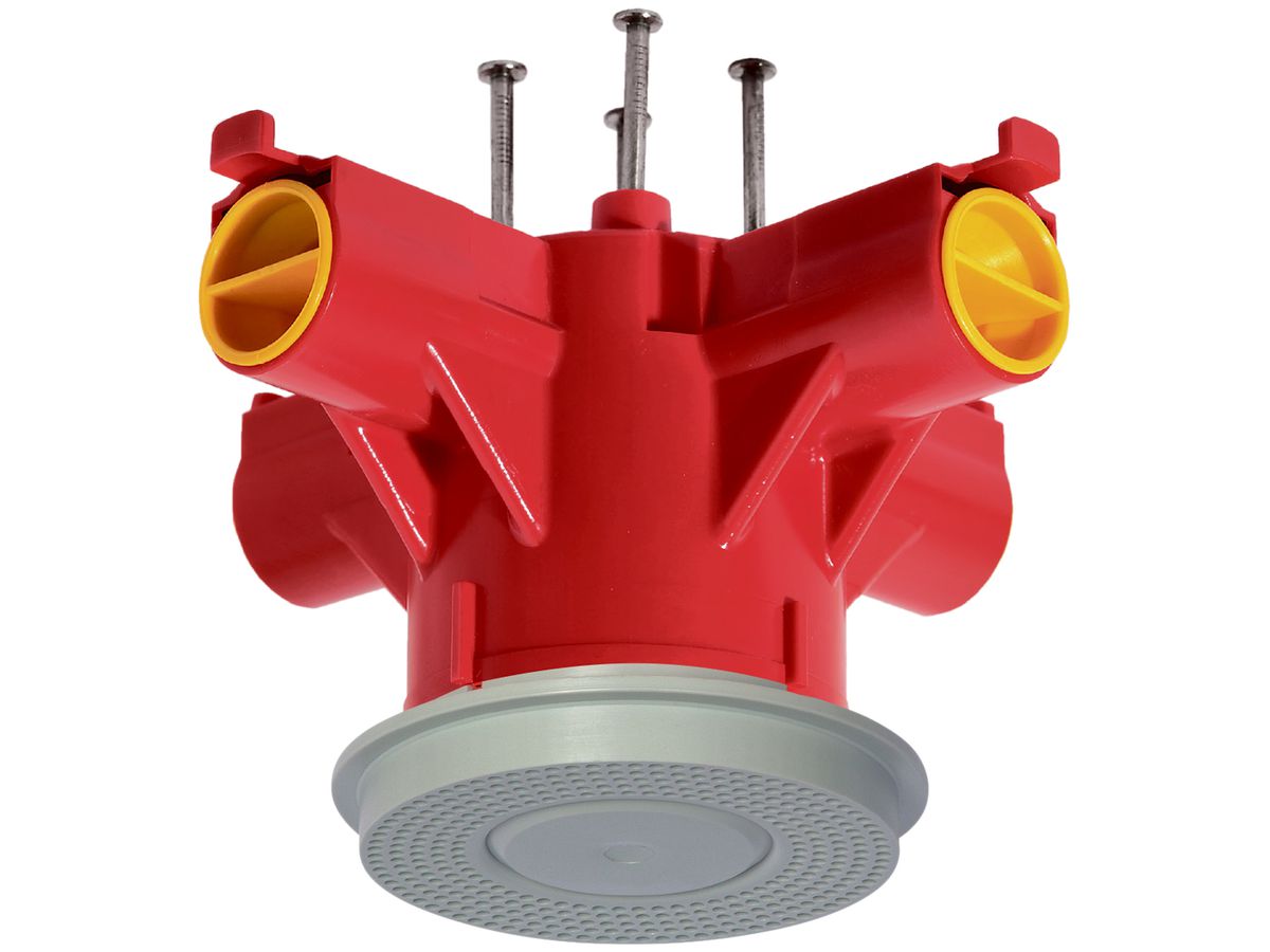 Lampendübel MT Crallo-Star Ø45×85mm mit Montagering 4×M20/M25 rot