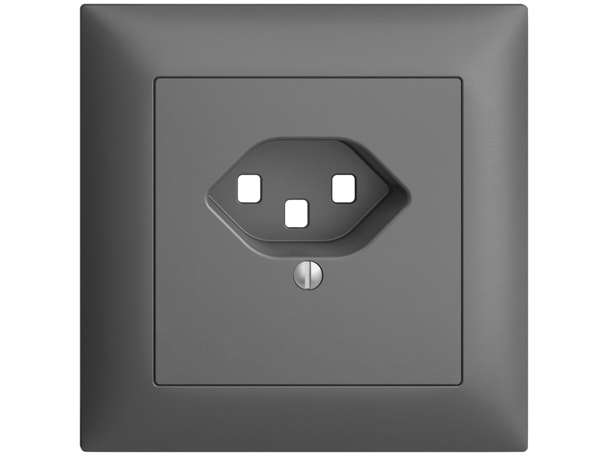 UP-Frontset EDIZIOdue dunkelgrau 88×88mm 1×T23