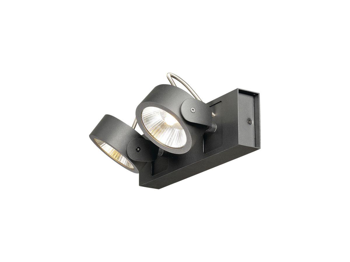 LED-Decken-/Wandleuchte SLV KALU 2, 34W 3000K dimmbar 60° IP20 schwarz