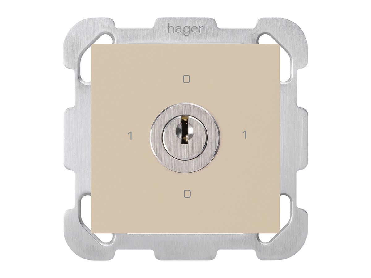 UP-Drehschalter kallysto 0/2L beige mit Schloss Kaba 8