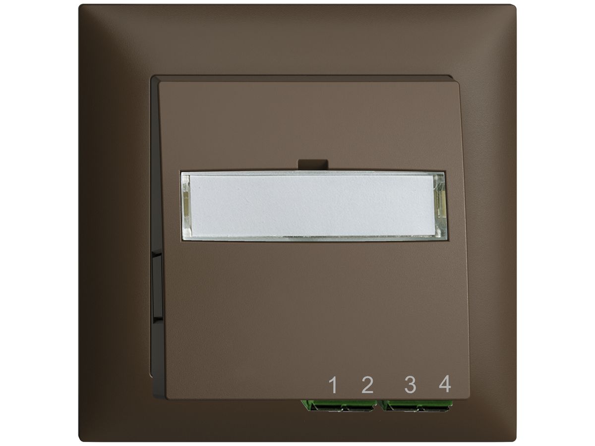 UP-Anschlussdose FTTH EDIZIOdue FH 2×LC APC Duplex FMI coffee