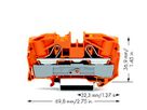 Durchgangsklemme WAGO TOPJOB-S 16mm² 2L orange Serie 2016
