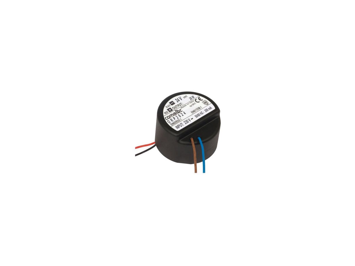 EB-Netzteil Comatec ORP, IN: 230VAC, OUT: 24VDC/26W, Anschlusslitzen
