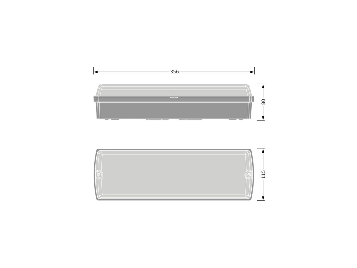 LED-Anbauleuchte LEDVANCE BLKH COMP HF EM 3h 11W 840lm 4000K IP65 weiss