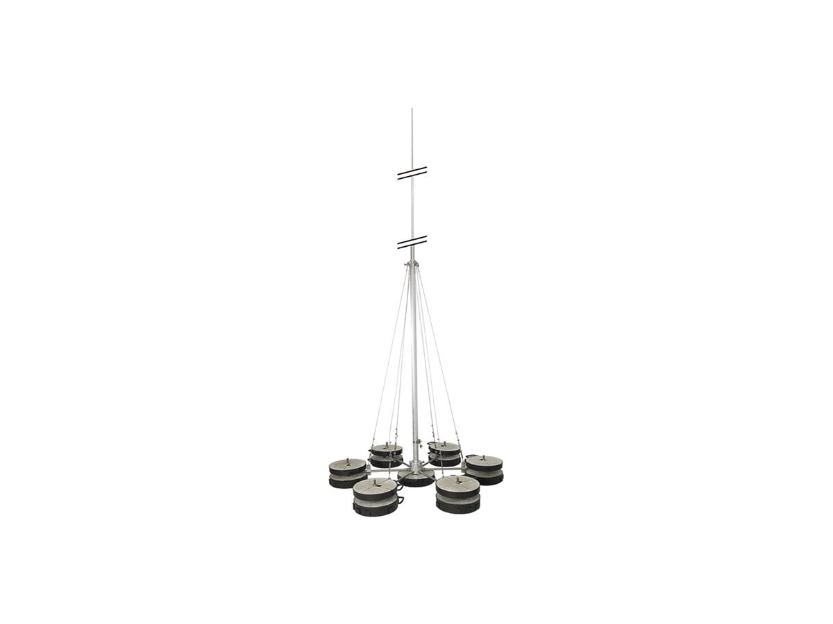 Fangmasten-Set Flury FL 89 Al L=10000mm, 4-teilig, freistehend