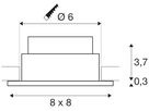 EB-LED-Deckenleuchte SLV PATTA-I SQUARE 7.3W 440lm 1800…3000K EB-Ø60mm weiss