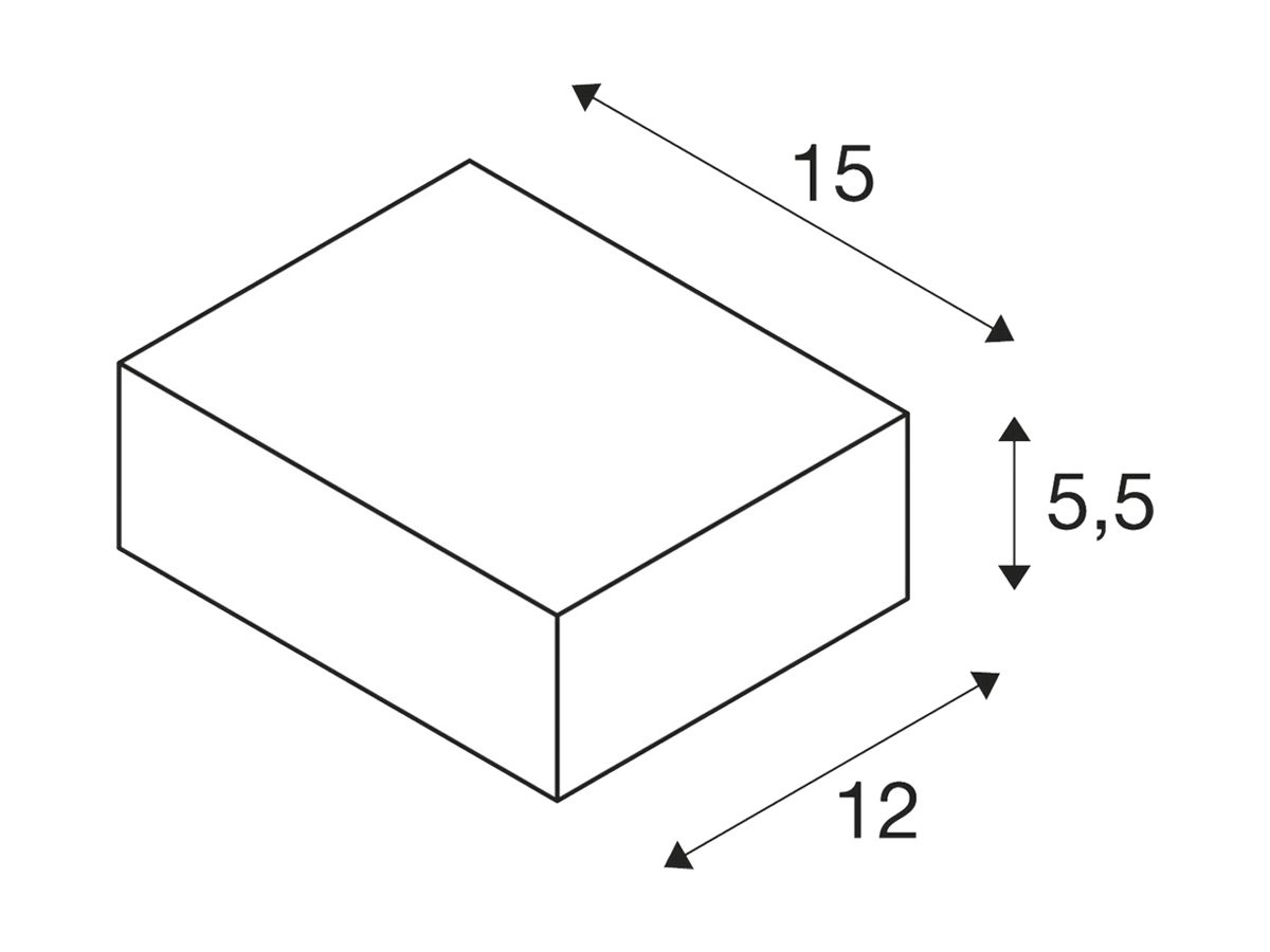 Wandleuchte SLV QUADRASYL, W4.3 11W IP44 anthrazit