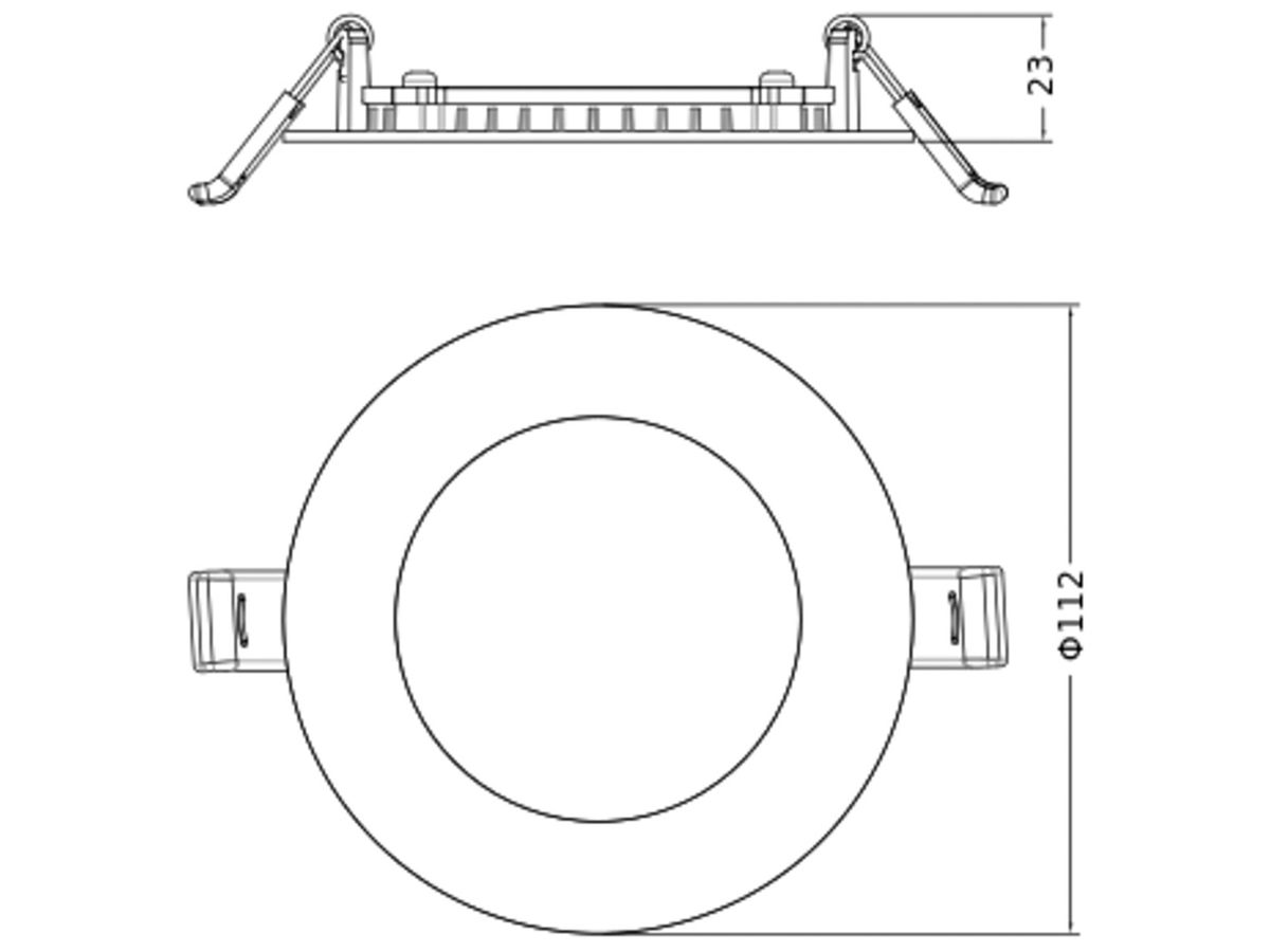 LED-Downlight LEDVANCE SLIM 8W 800lm 830/840 IP20/44 90° Ø112mm weiss