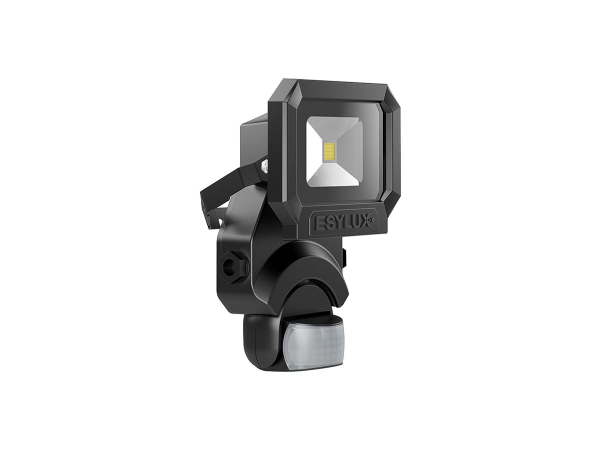LED-Strahler ESYLUX AFL SUN, 10W 3000K 800lm 133×75×210mm IP65, schwarz