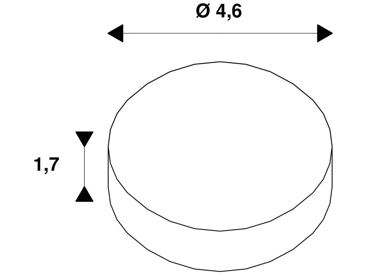 Reflektor SLV NUMINOS XS Kunststoff Ø46mm gold
