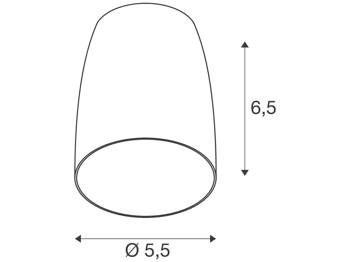 Leuchtenschirm SLV PURI 2.0 Dome rund konisch Ø55×65mm Aluminium