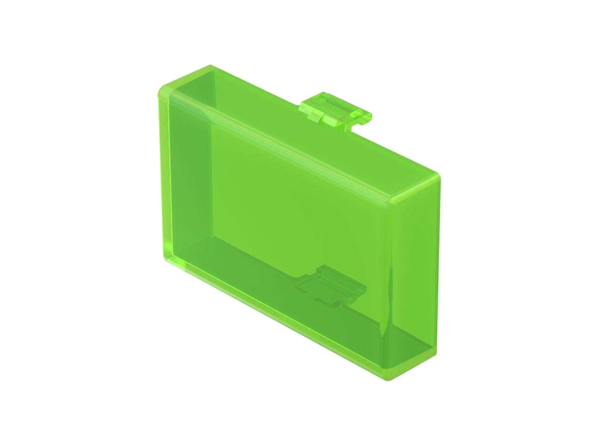 Niederhalter EAO02 grün flach 14.3×22.3mm Kunststoff transluzent