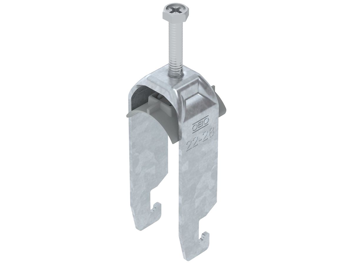 Schnellverleger BET 2056 U-Fuss Kunststoff 22…28mm 2×Kabel Stahl tfZn