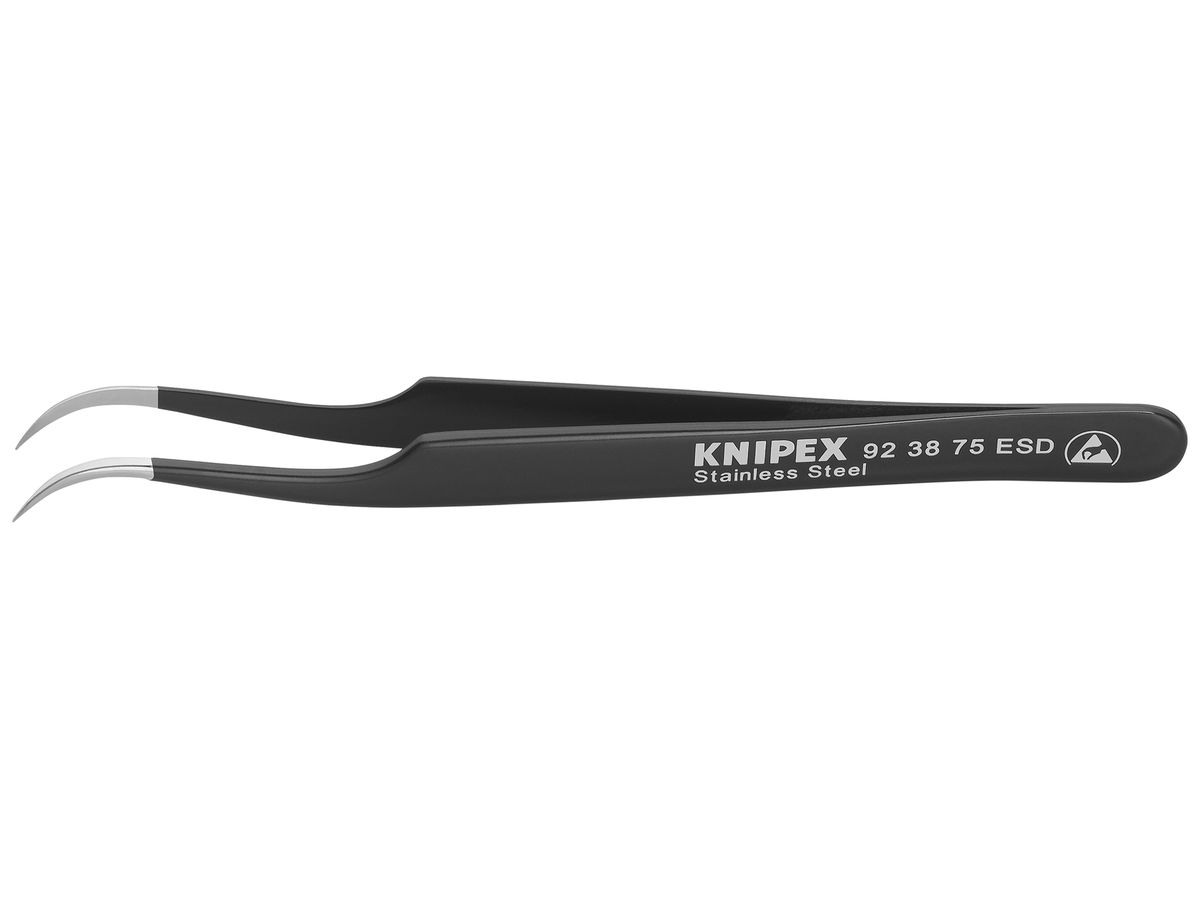 Pinzette KNIPEX 92 38 75 ESD 120mm, 45°