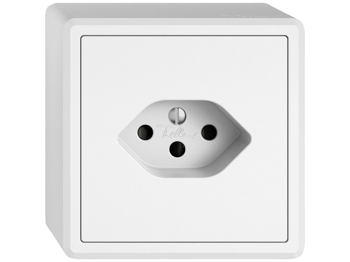AP-Steckdose EDIZIO.liv SNAPFIX® 1×T13 mit Shutter ws