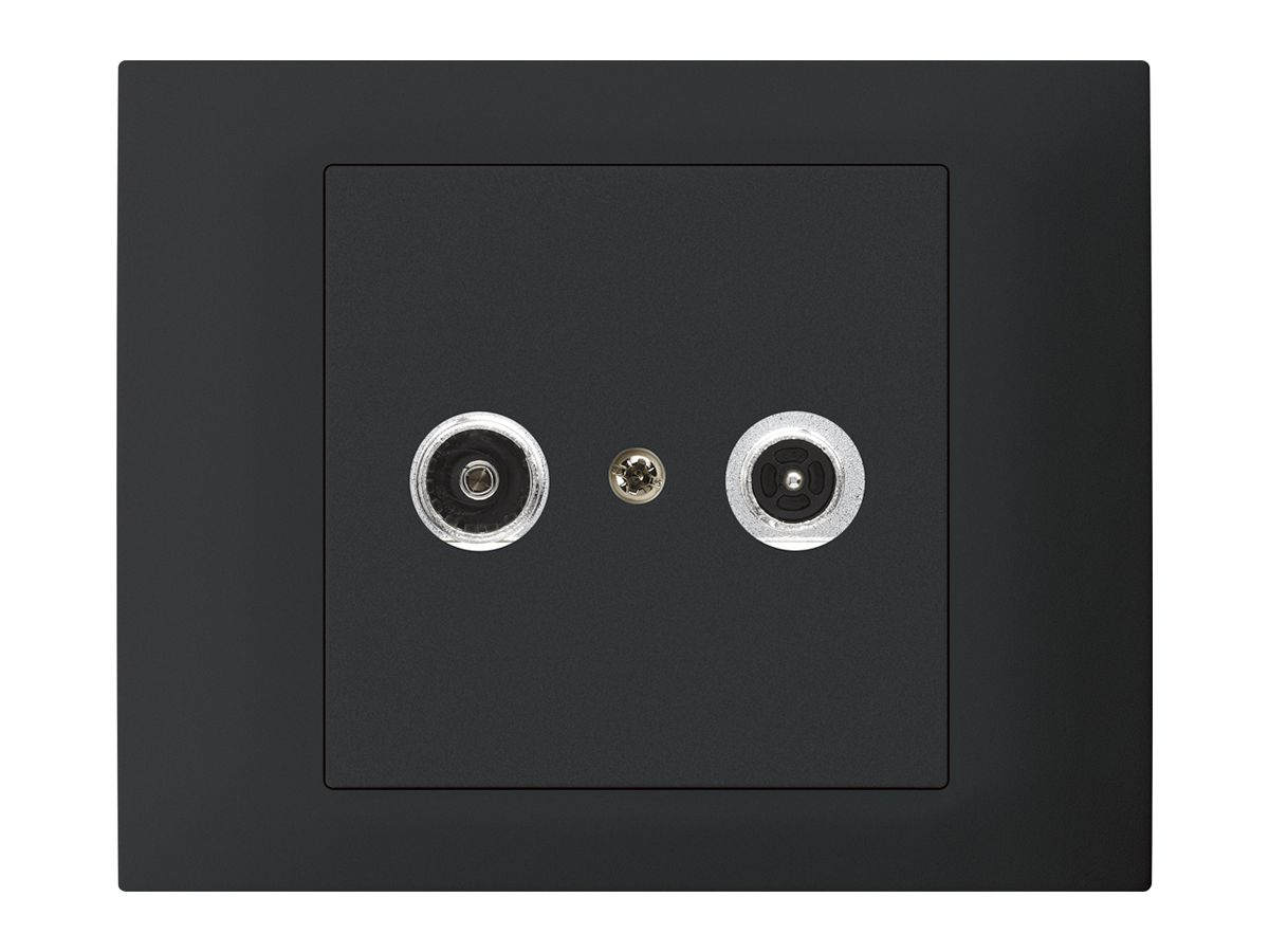 EB-Antennendose kallysto R-TV Bauart T mit EB-Dose G3 4dB 2GHz schwarz