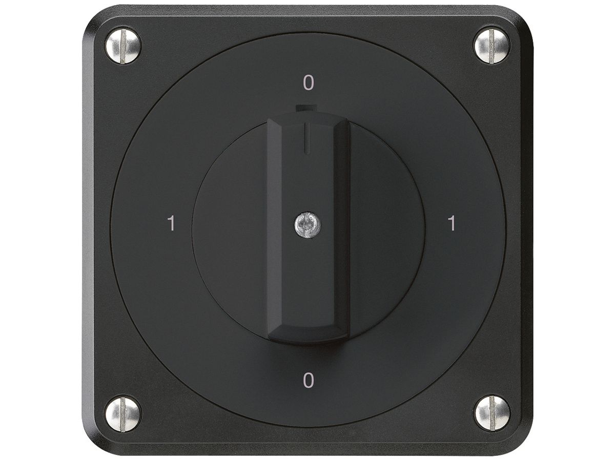 UP-Drehschalter robusto IP55 S0/1P schwarz für Kombination
