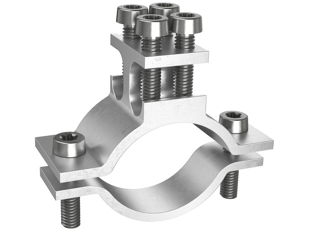 Erdleitungsbride AGRO 1…1 1/4" (33.5…41.9mm), 2×4…50mm²/Ø8mm