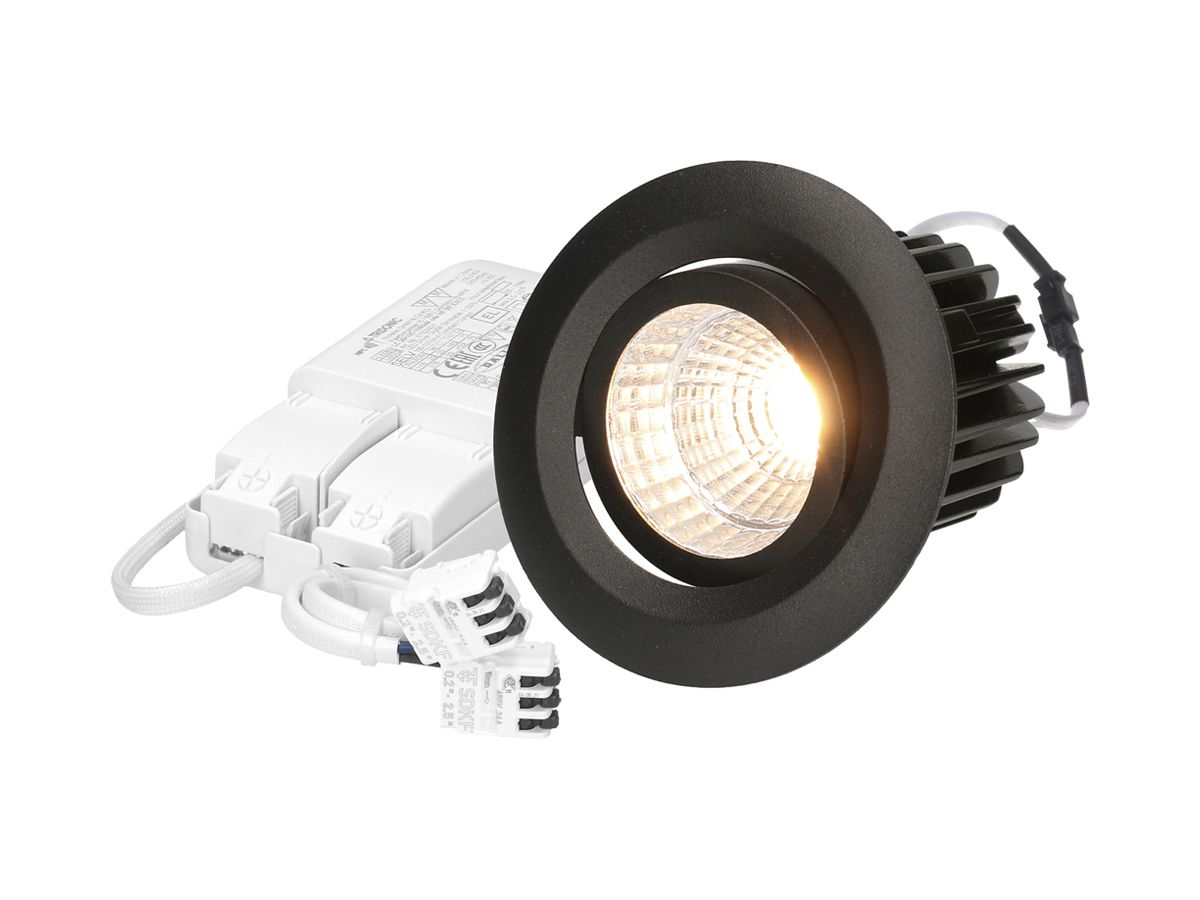 EB-LED-Spot MH MOVE 10.5W 960lm 3000K IP44 MB DIM DALI Ø68mm schwarz