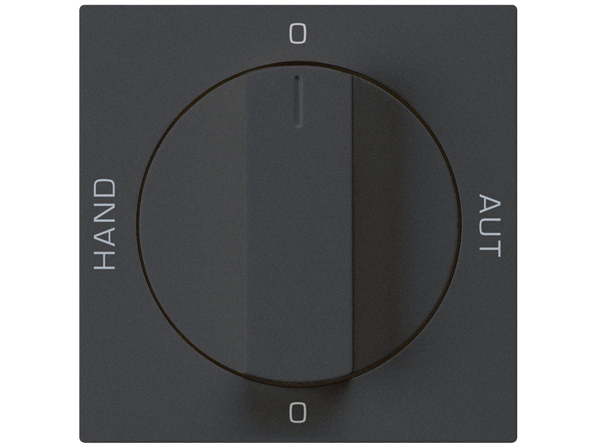 Frontset für Drehschalter S2 schwarz 60×60 kallysto 0-Hand-0-Aut.