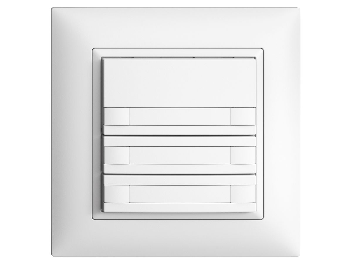 UP-KNX-Taster RGB EDUE FMI, 250mW, o.LED, m.Papier, 3×Taste, 2×Tastenb., ws