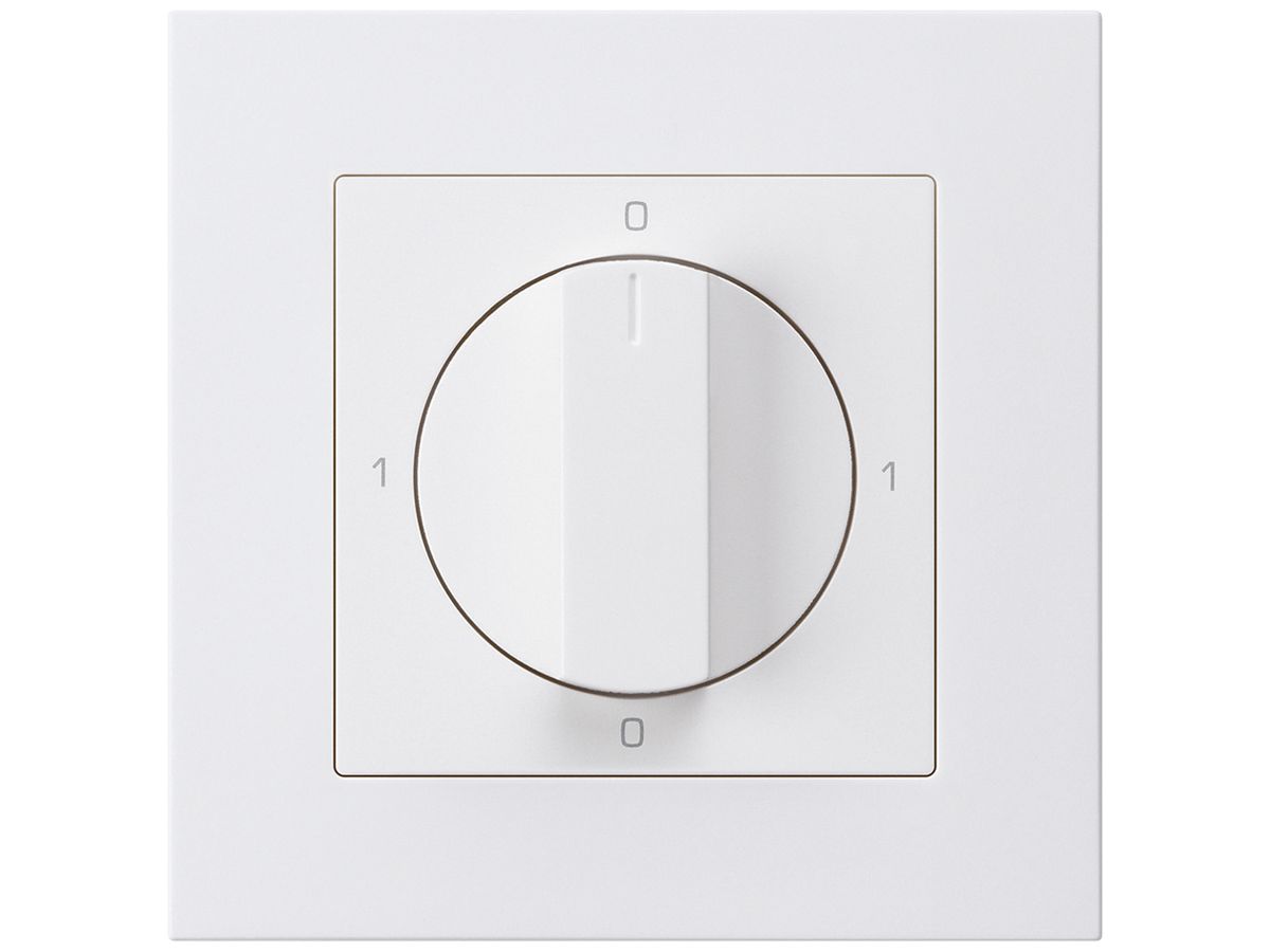 UP-Drehschalter kallysto.pro 0/2L weiss mit Drehgriff