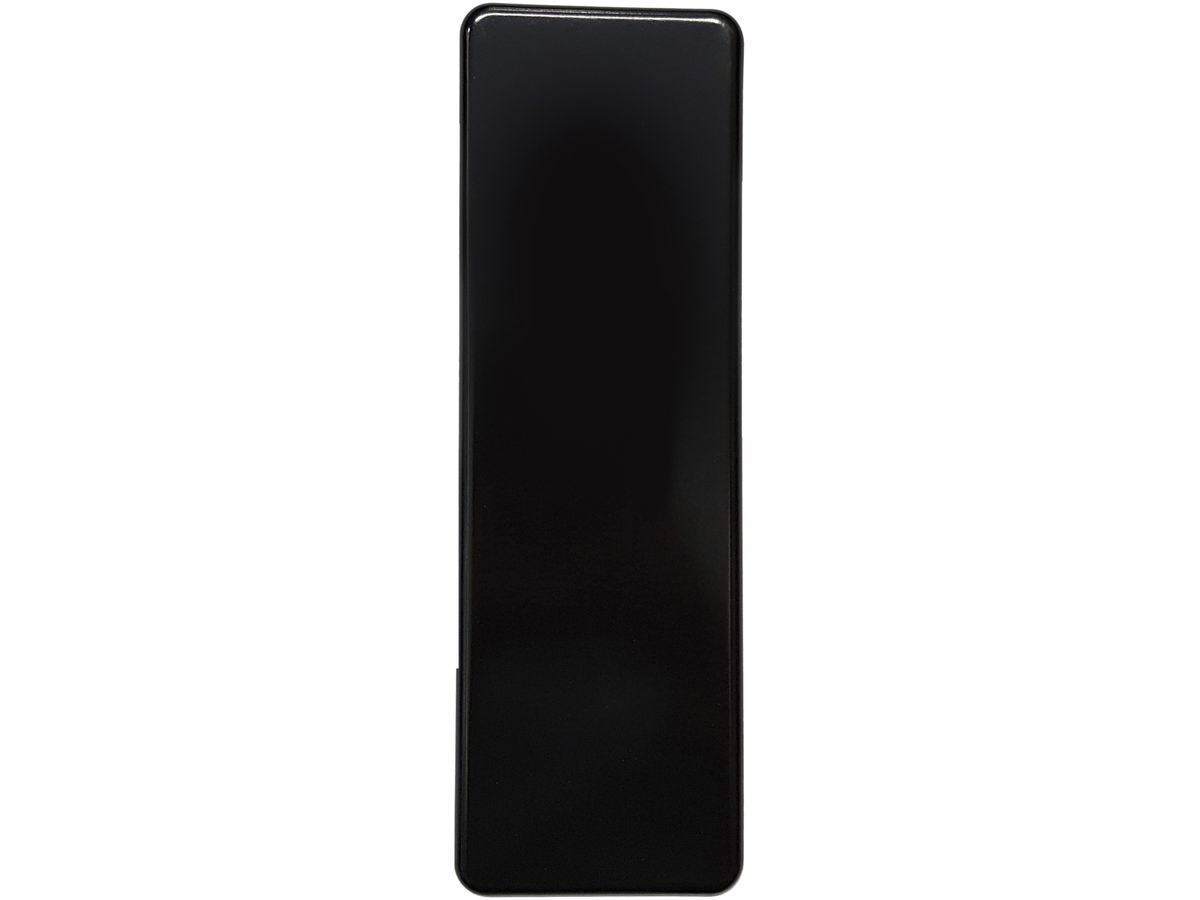 Abdeckplatte 4×1 ohne Bohrung schwarz