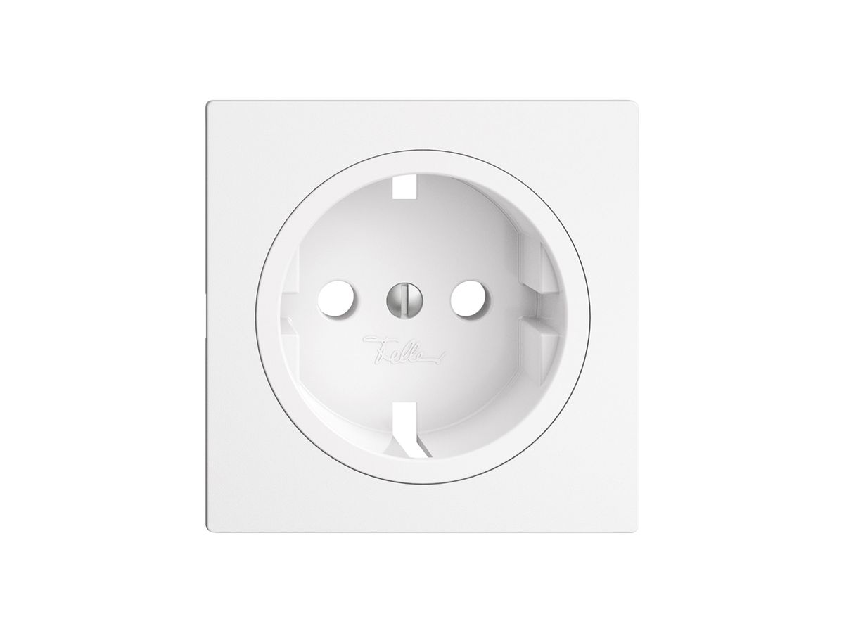 Frontset Feller EDIZIOdue für Schuko-Steckdose 60×60mm weiss