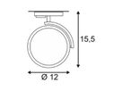 Strahler SLV KALU TRACK, GU10 75W mit 1-Phasen-Adapter IP20 silbergrau