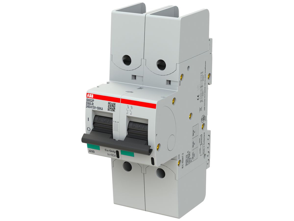 Leitungsschutzschalter ABB S802P-D80-R 2P 400V D-80A 50kA 3TE