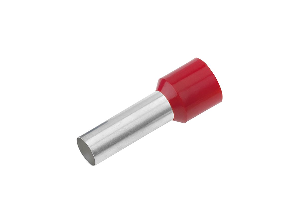 Aderendhülse Cimco 1mm² 6×12mm Kupfer PP rot