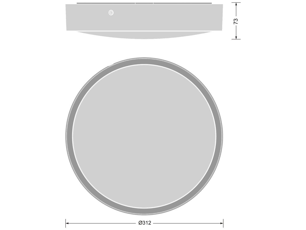 LED-Decken-/Wandleuchte LEDVANCE BULKHEAD ROUND 17W 2270lm 830/840 IP65 schwarz