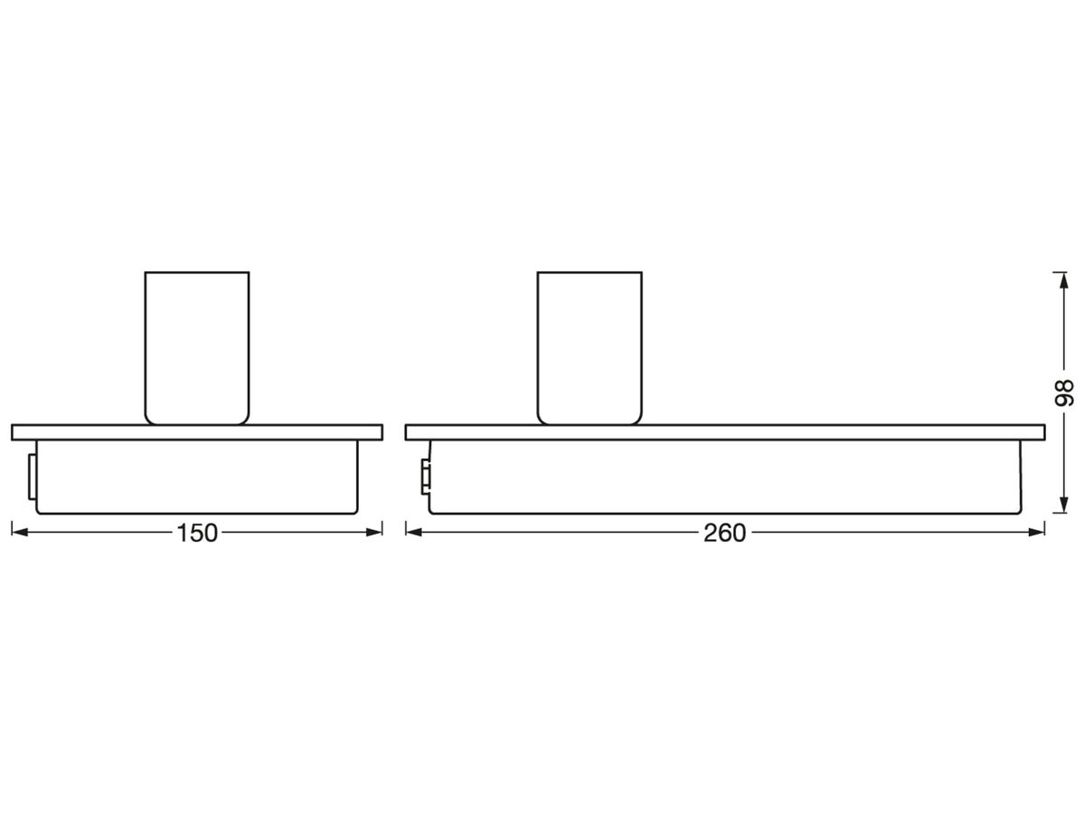 Tischleuchte LEDVANCE DECOR WOOD USB E27 1×8W DIM braun