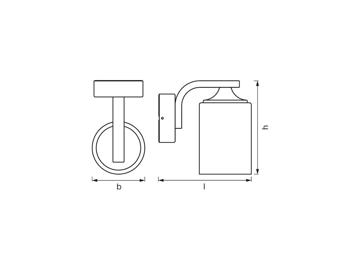Wandleuchte LDV ENDURA CLASSIC Lantern Cylinder, E27 holz