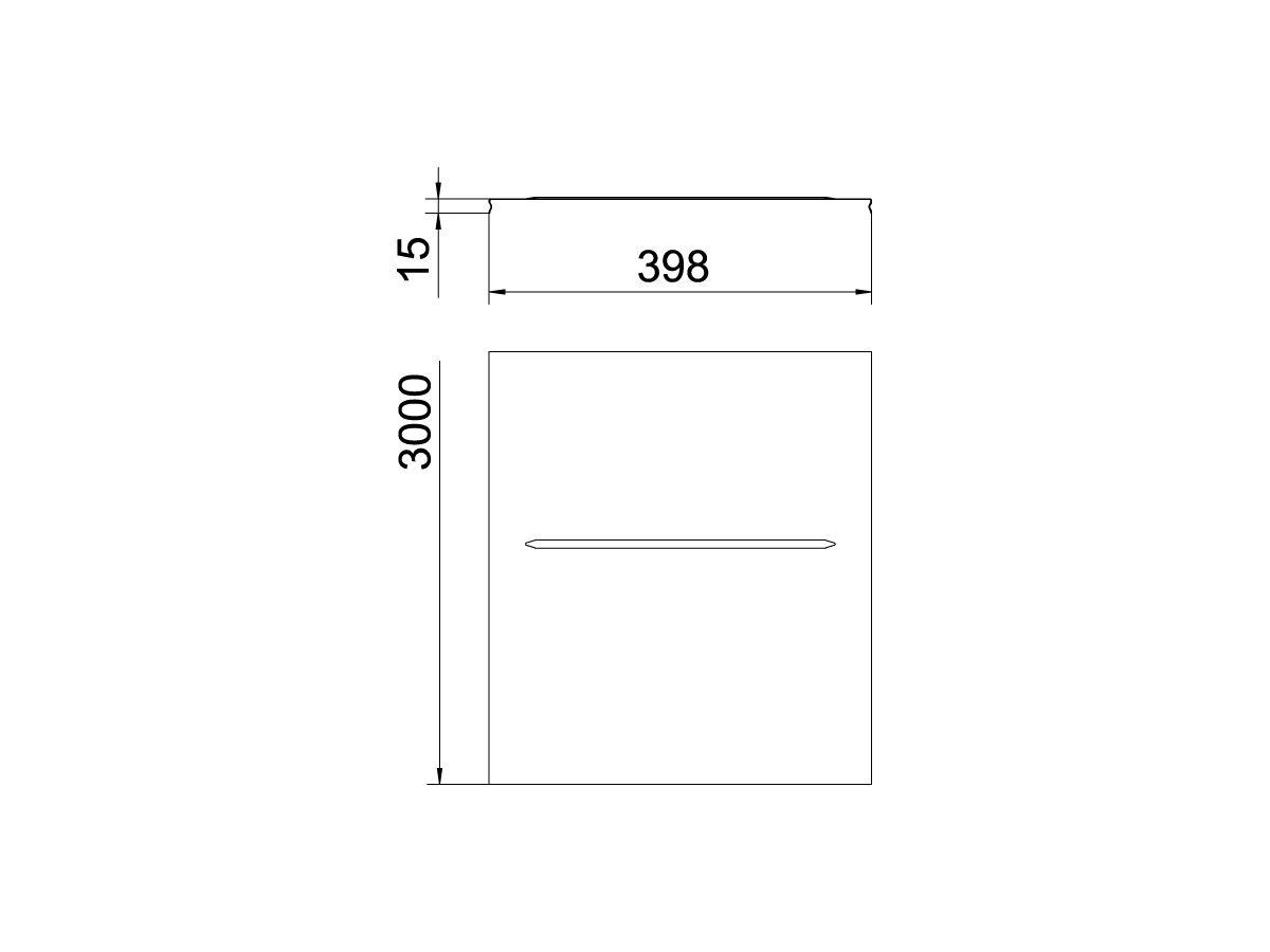 Deckel Bettermann rastbar für Gitterrinne 400×3000, St, FT