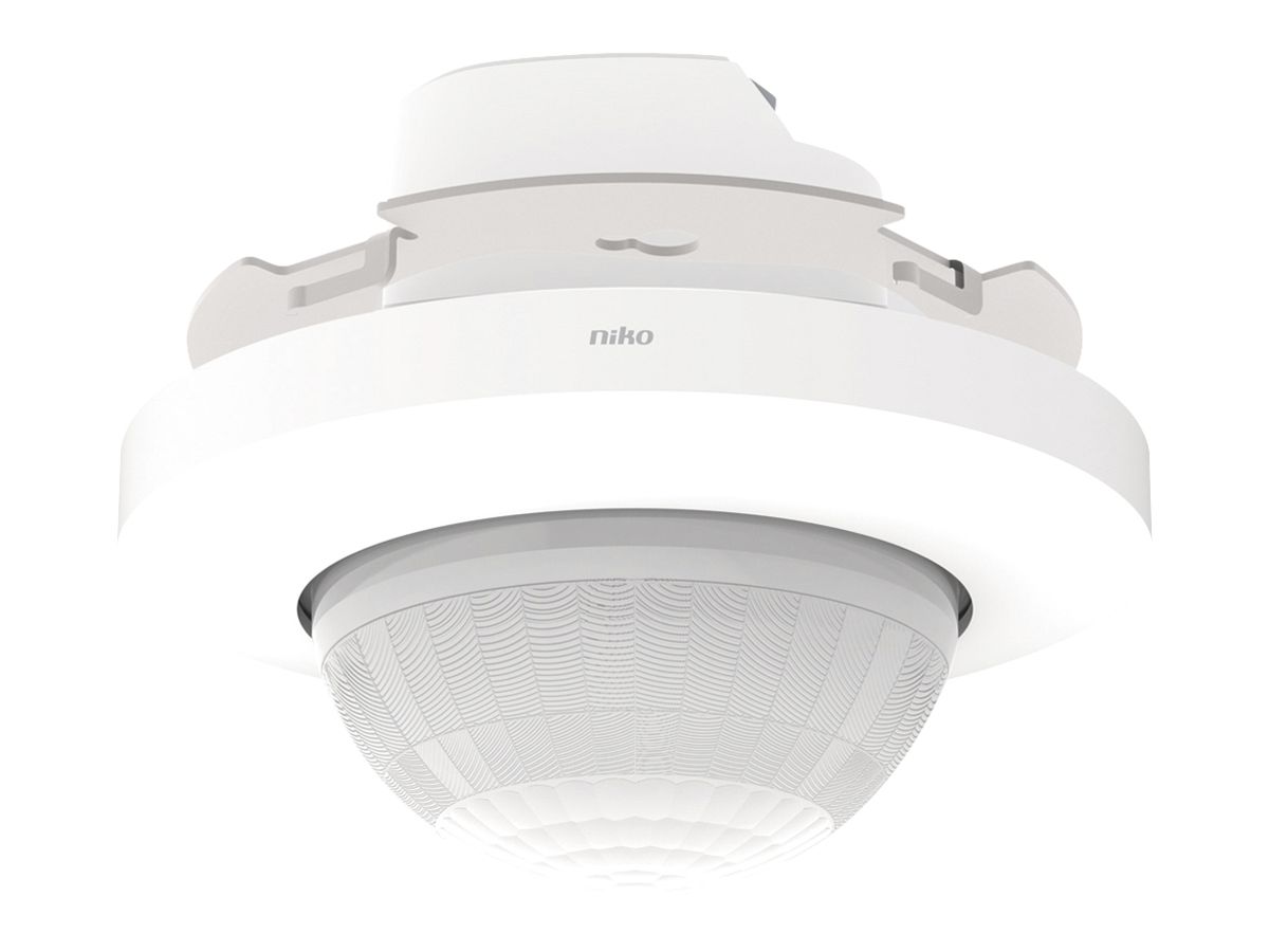 UP-Bewegungsmelder Niko M42LR PIR 10A, Ø32…37m à h=3m, 360°, IP20, weiss