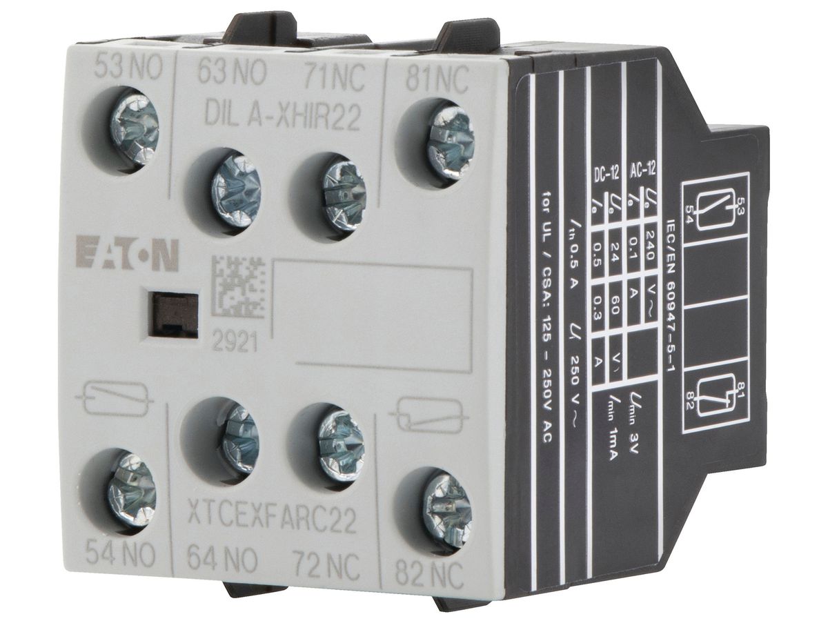 Hilfsschalter Eaton DILA-XHIR22 2NO 2NC 4A Schraubanschluss