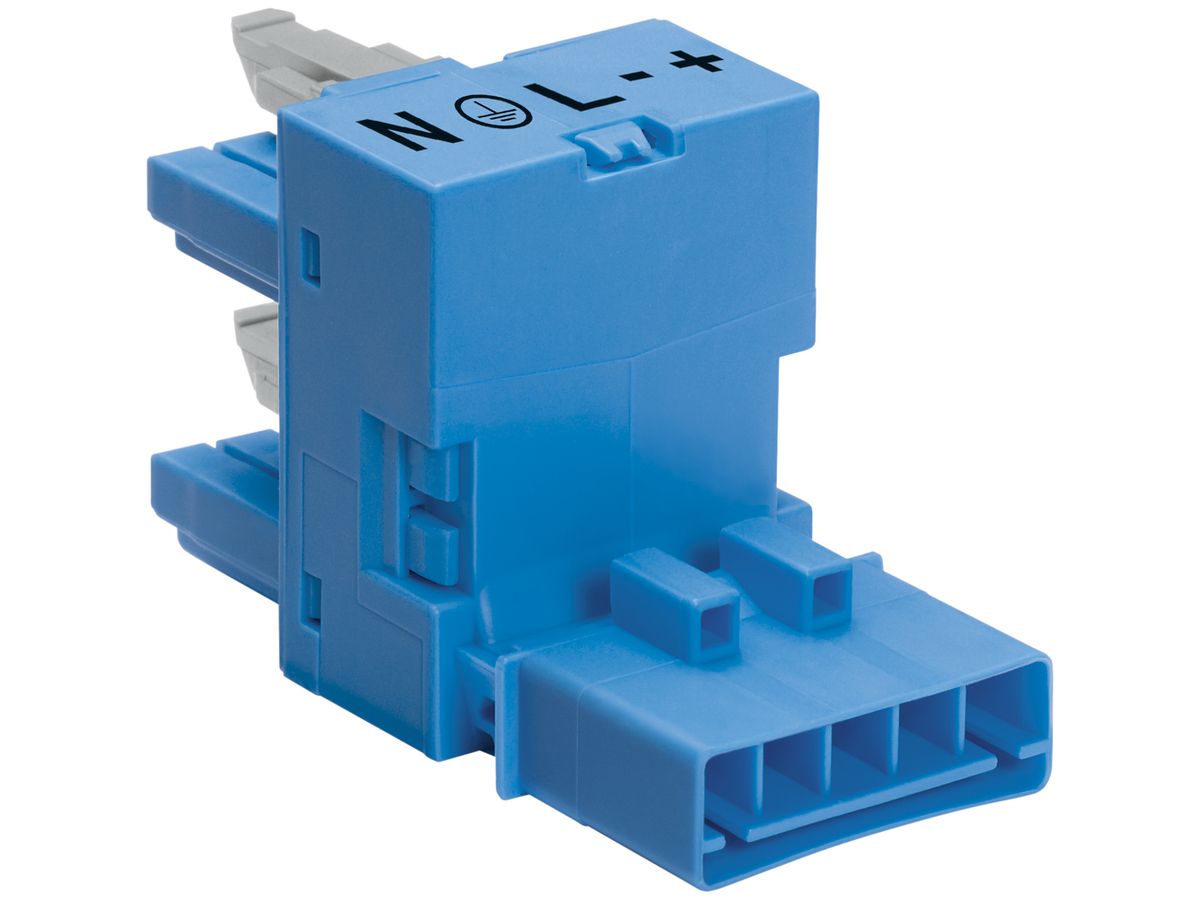 H-Verteiler WINSTA 890 5L 1 Stecker/2 Buchsen blau