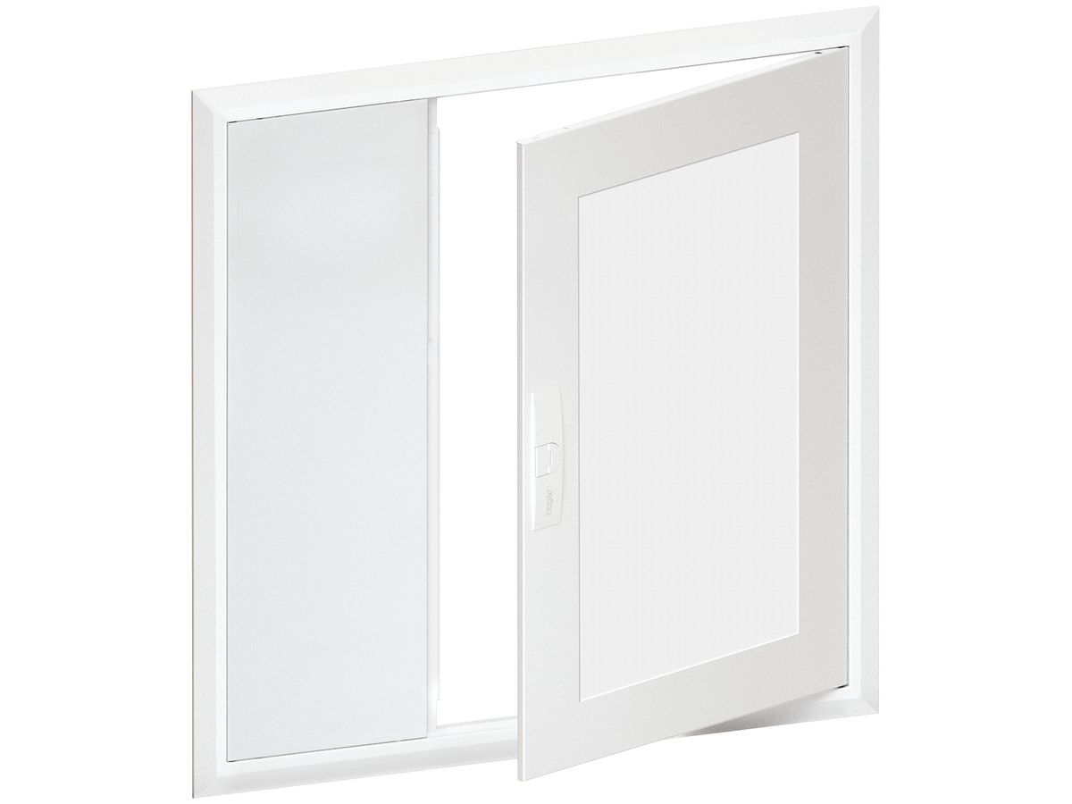 Blendrahmen mit Tür Hager univers 853×853×13mm IP30 reinweiss für FW53U