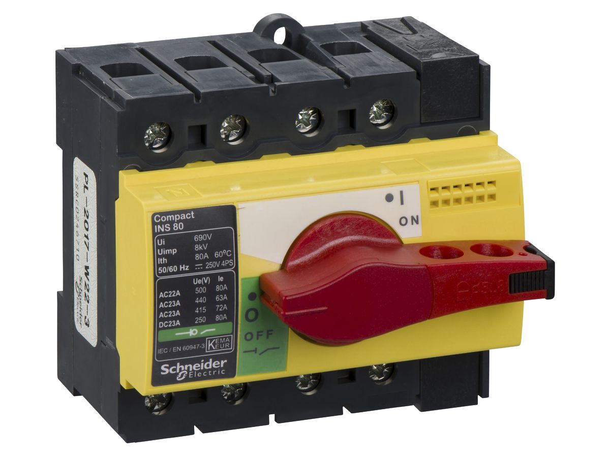 EB-Lasttrennschalter Schneider Electric NS-I 80 4L gelb/rot