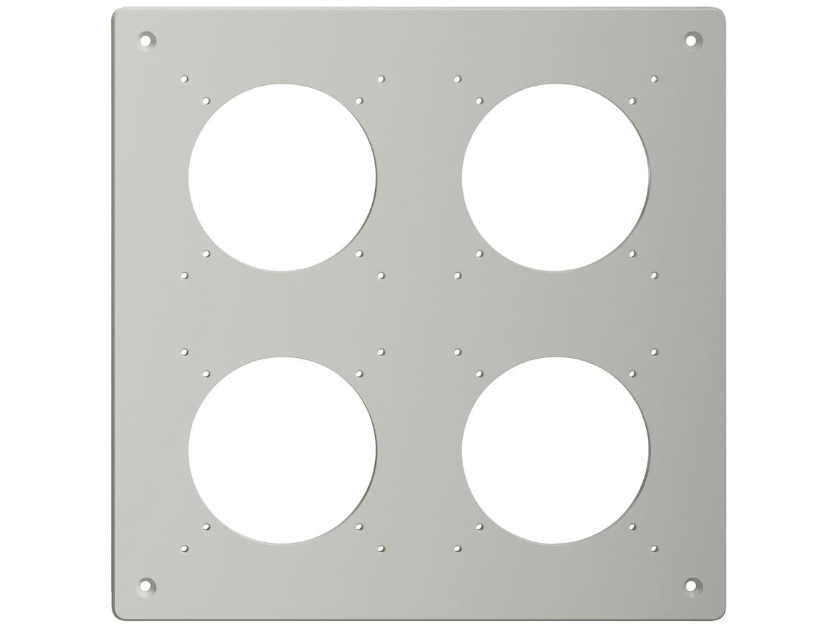 NUP-Kopfzeile Feller NEVO, 2×2, für N.CO-Apparate, lichtgrau