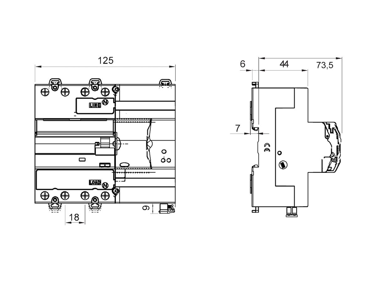 Fehlerstromschutzschalter Gewiss 90 ReStart 4P 400V 40A 0.03A A 10kA 7TE