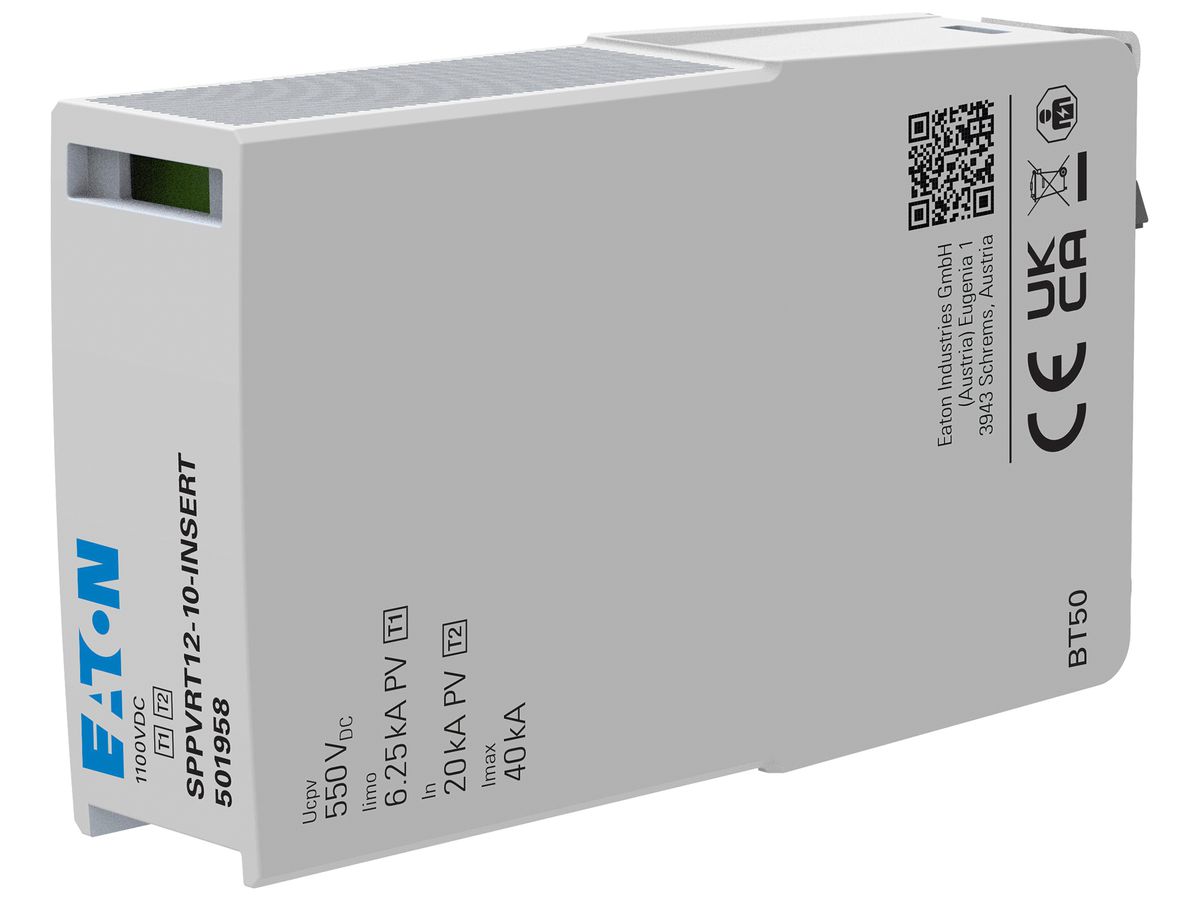 Kombiableiter-Einsatz Eaton SPPVRT12-10 DC 1000V 3.8kV