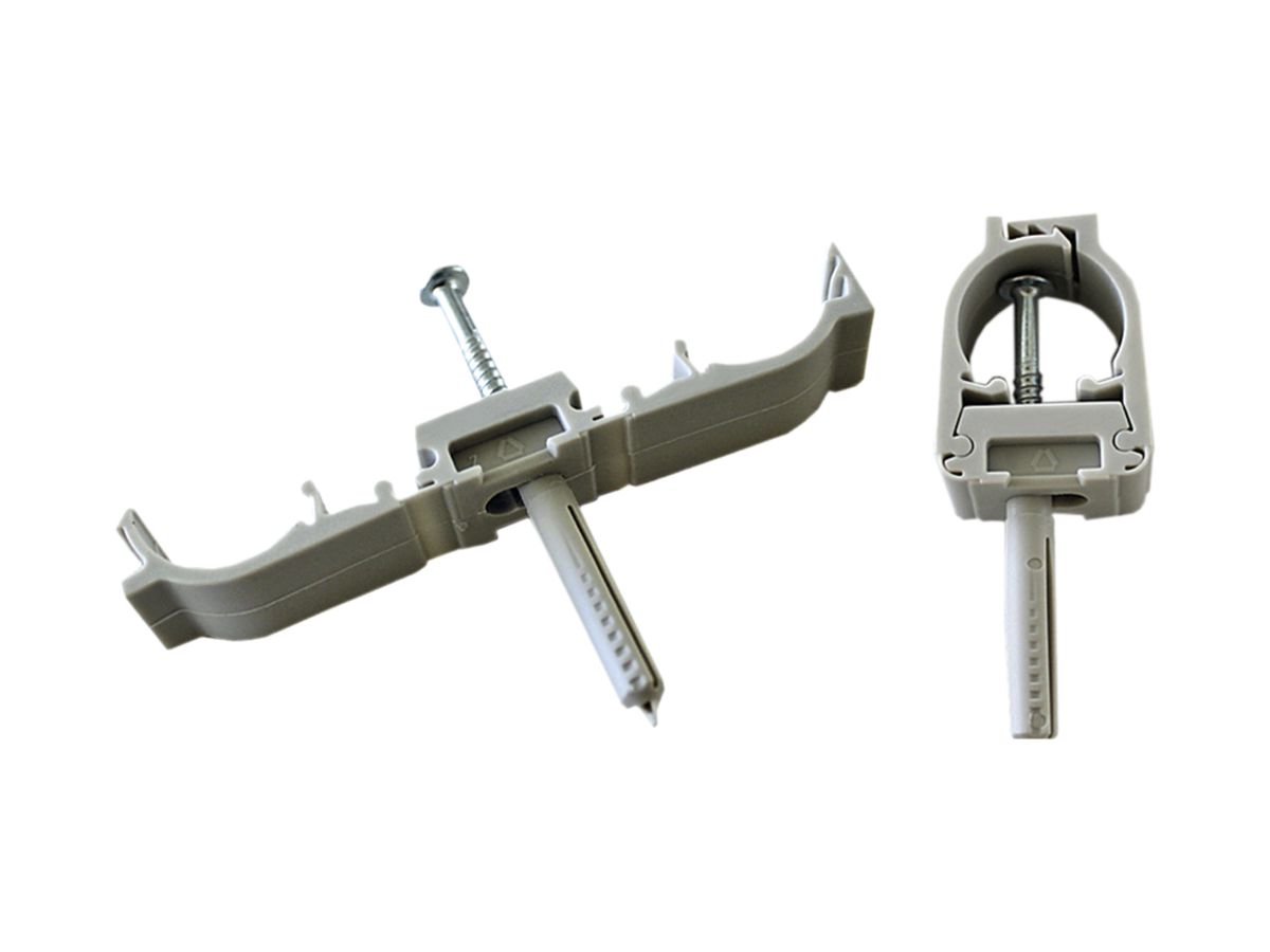 Rohrschelle MSCPS22 für ER/KRH M20 grau mit Schlagdübel marKing