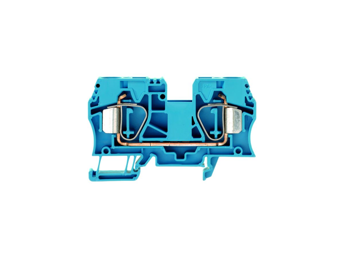 Durchgangs-Reihenklemme Weidmüller ZDU 10 Zugfeder 10mm² TS35 blau
