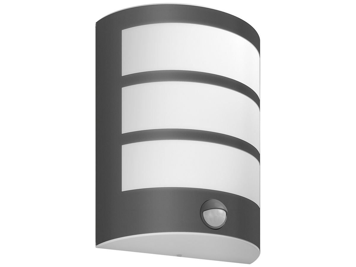 LED-Wandleuchte Philips Python 6W SEN 500lm 4000K IP44 anthrazit